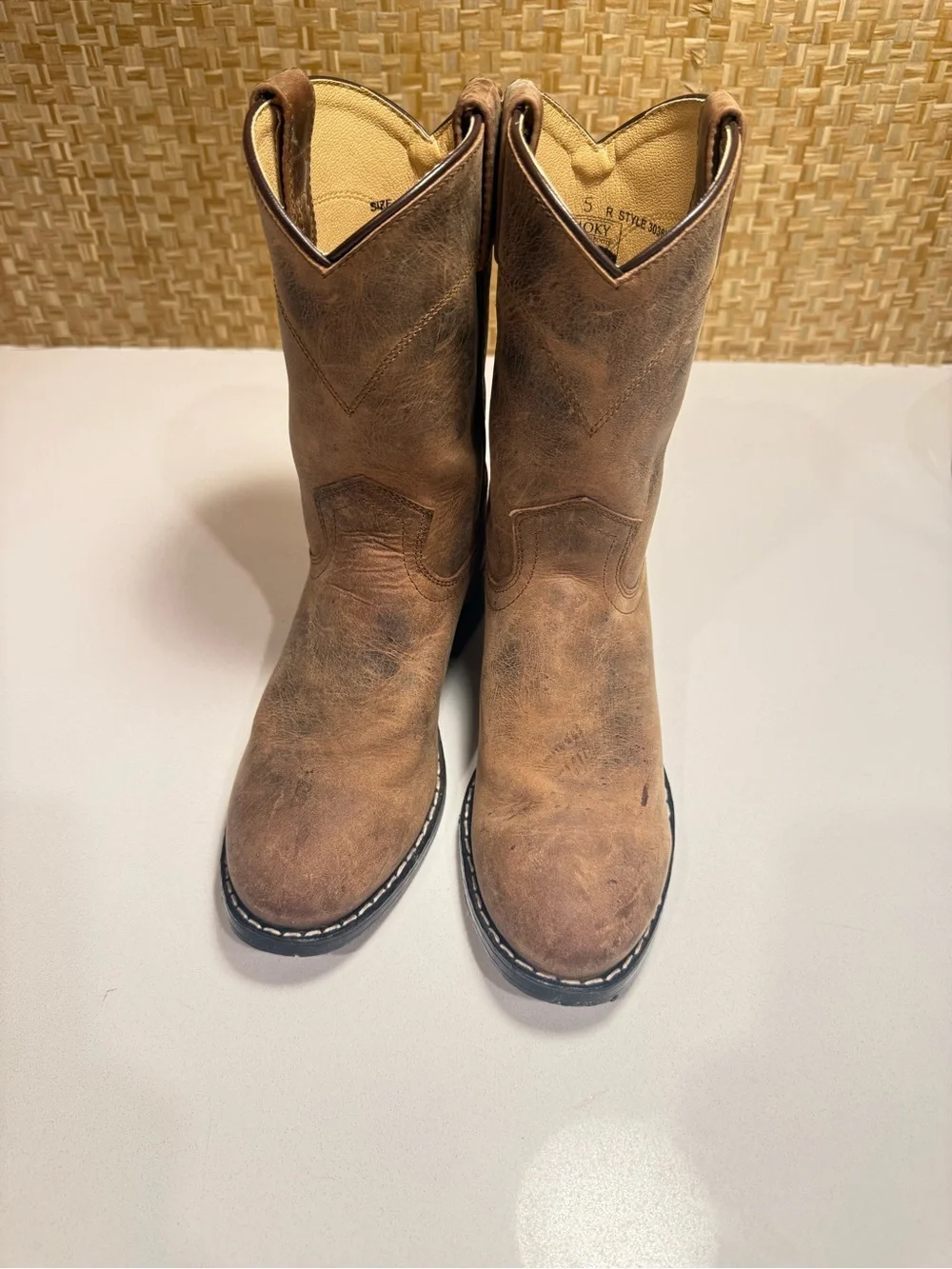 Classic Brown Kids Cowboy Boots